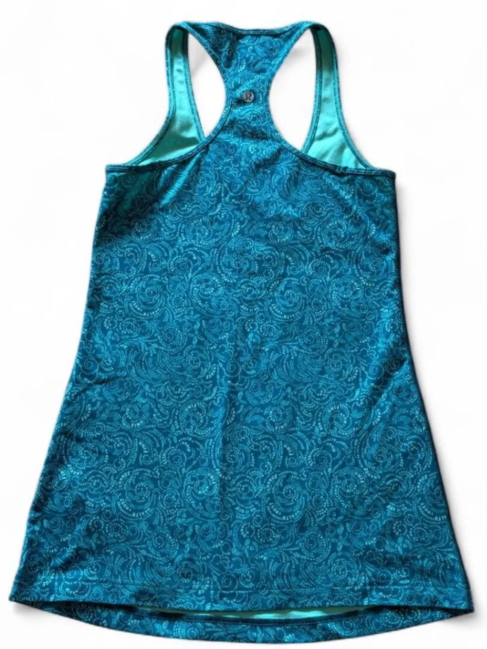 lululemon athletica Teal Paisley Racerback Tank
